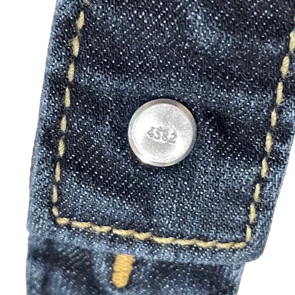 Denizen Levi’s XS Skinny Denim Overalls | Dark Wash Stretch Cross-Back Jumpsuit - Picture 6 of 11